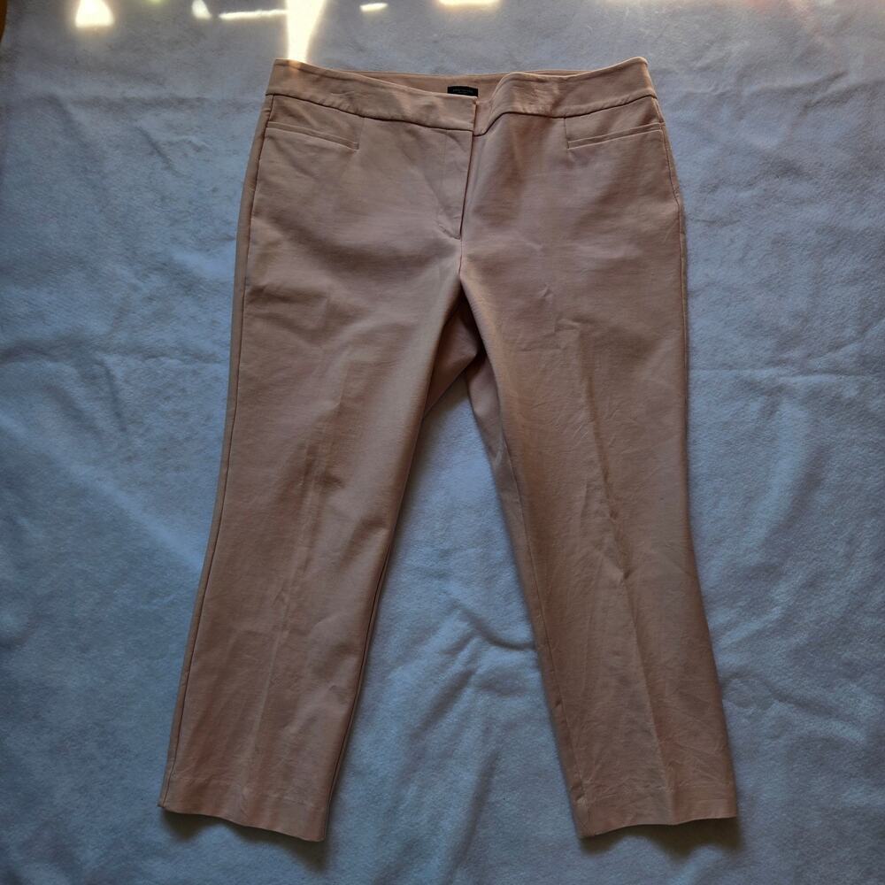 Ann Taylor Women's Dusty Pink Trousers Pants Size 16, 92% cotton, 8% spandex